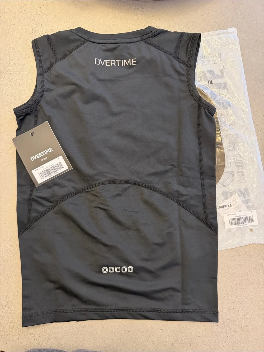 Overtime Kids' Black Athletic Tank Top